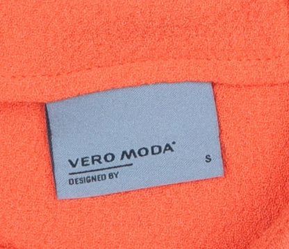 Womens UK Size S VERO MODA Orange Cropped Blouse