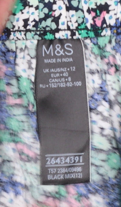 Womens UK Size 12 Marks and Spencer Regular Fit Paperbag Shorts