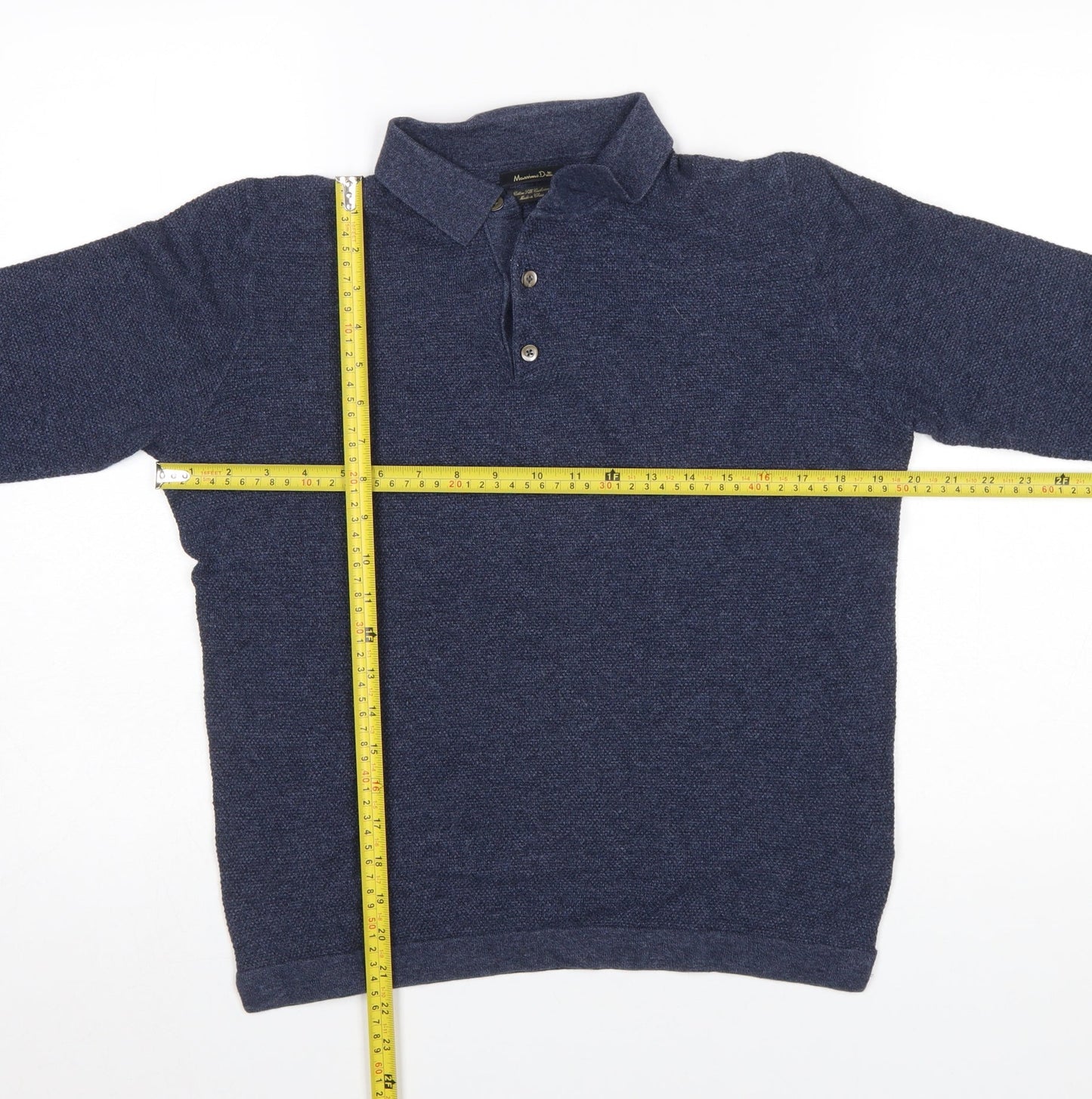 Mens UK Size M Massimo Dutti Cotton Blend Polo Shirt