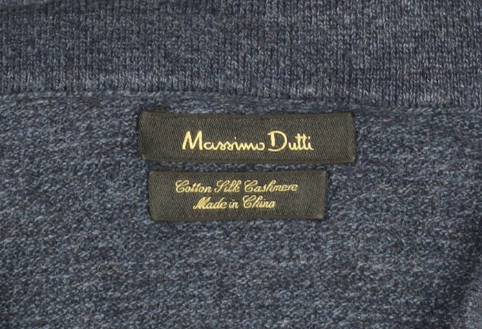 Mens UK Size M Massimo Dutti Cotton Blend Polo Shirt