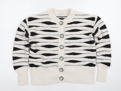 Womens UK Size S Gallery Ivory Cardigan Jumper