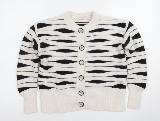 Womens UK Size S Gallery Ivory Cardigan Jumper