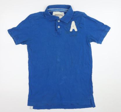 Mens UK Size S Aeropostale Cotton Polo Shirt