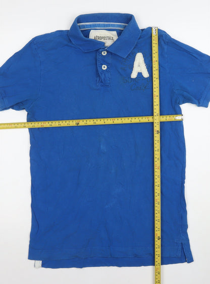 Mens UK Size S Aeropostale Cotton Polo Shirt