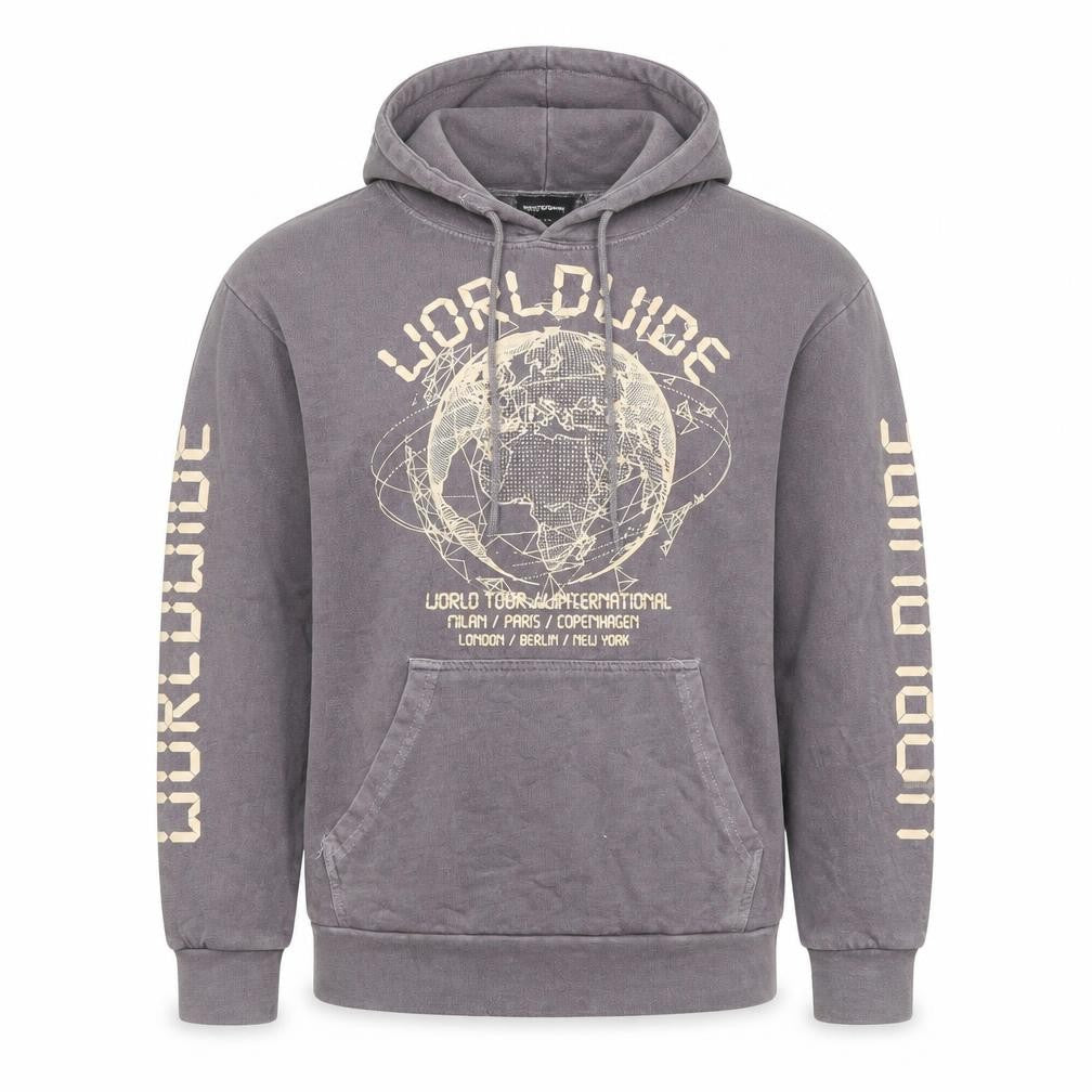 Mens UK Size M PRETTYLITTLETHING Grey Pullover Hoodie
