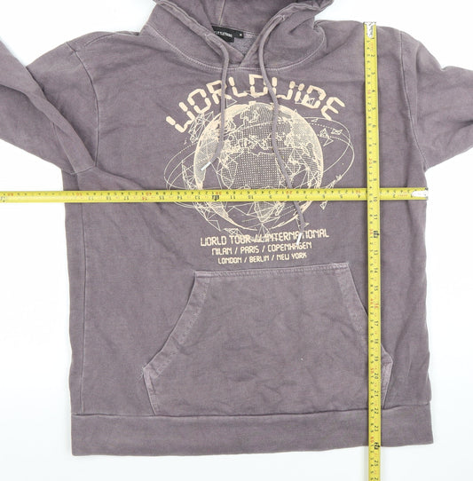 Mens UK Size M PRETTYLITTLETHING Grey Pullover Hoodie