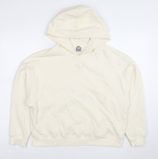 Womens UK Size L PUMA Ivory Pullover Hoodie