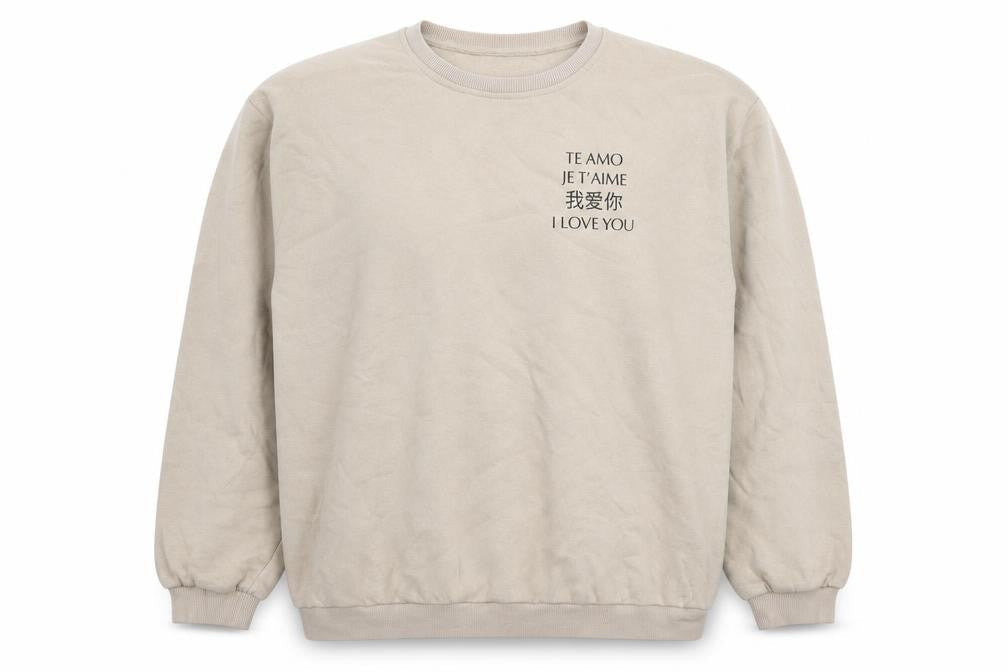 Womens UK Size L PRETTYLITTLETHING Beige Pullover Sweatshirt