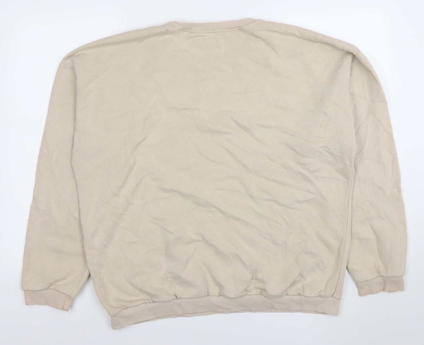 Womens UK Size L PRETTYLITTLETHING Beige Pullover Sweatshirt