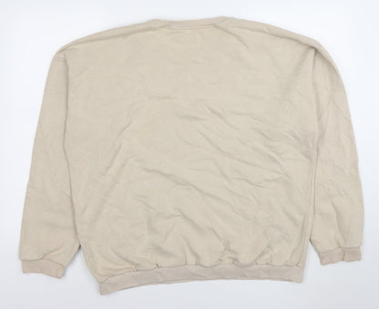 Womens UK Size L PRETTYLITTLETHING Beige Pullover Sweatshirt