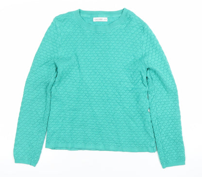 Womens UK Size XS Gallery Green Pullover Jumper