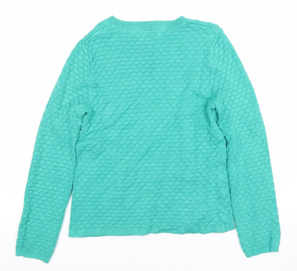 Womens UK Size XS Gallery Green Pullover Jumper