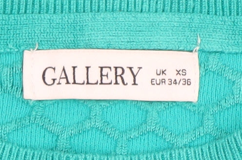 Womens UK Size XS Gallery Green Pullover Jumper