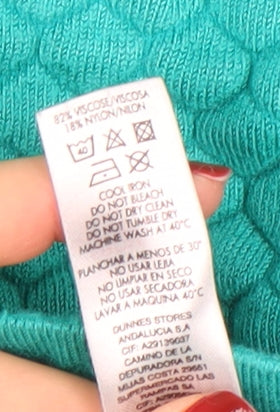 Womens UK Size XS Gallery Green Pullover Jumper