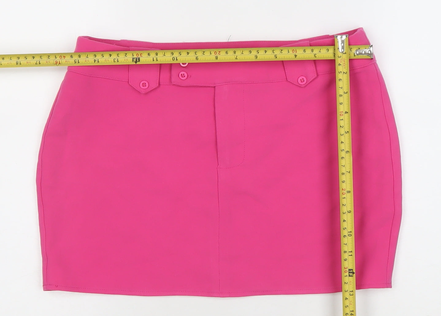 PrettyLittleThing Women’s Pink High Rise Stretch Mini Skirt Size 8