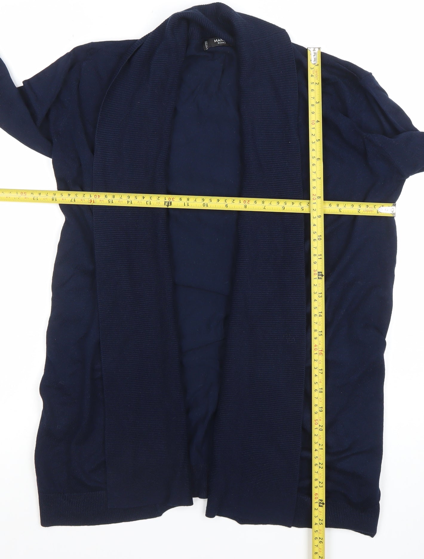Womens UK Size L Mango Blue Cardigan Jumper