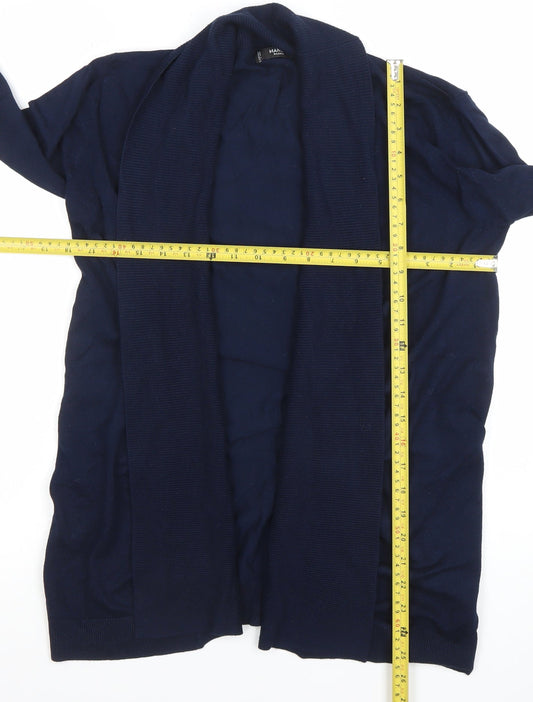 Womens UK Size L Mango Blue Cardigan Jumper