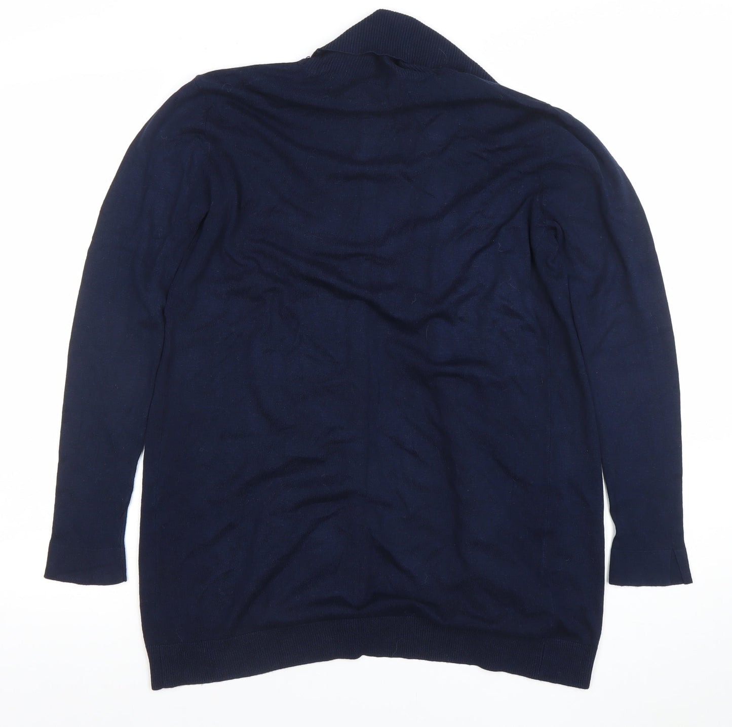 Womens UK Size L Mango Blue Cardigan Jumper
