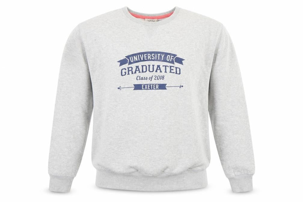 Mens UK Size XL Cotton Ridge Grey Pullover Sweatshirt
