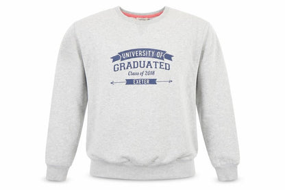 Mens UK Size XL Cotton Ridge Grey Pullover Sweatshirt