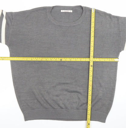 Womens UK Size 12 Pull&Bear Grey Pullover Jumper