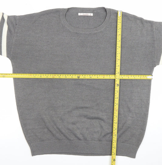 Womens UK Size 12 Pull&Bear Grey Pullover Jumper