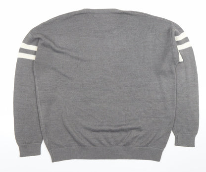 Womens UK Size 12 Pull&Bear Grey Pullover Jumper