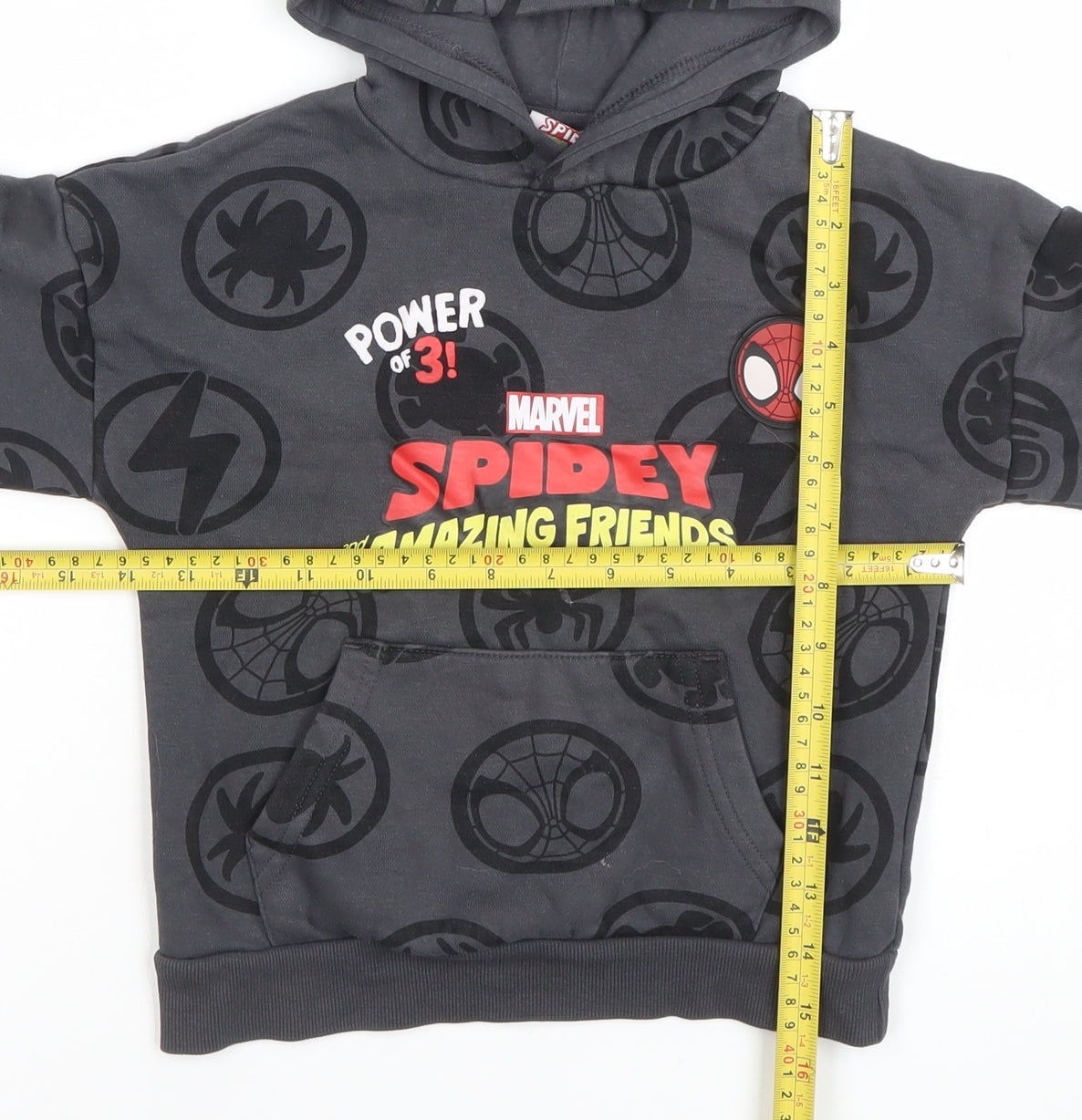 Boys UK Size 5 Years Marvel Grey Pullover Hoodie