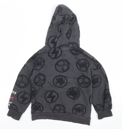 Boys UK Size 5 Years Marvel Grey Pullover Hoodie