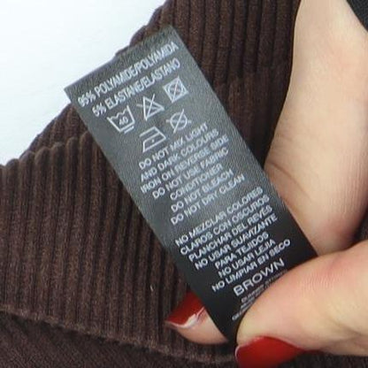 Dunnes Women Brown XS-S Ribbed Seamless Leggings