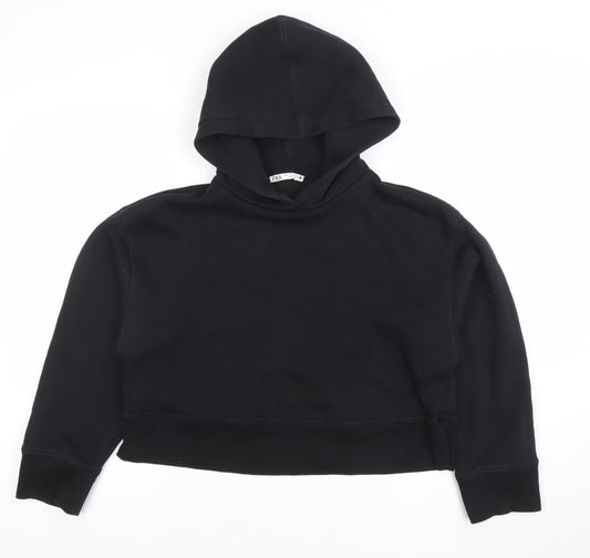 Womens UK Size S Zara Black Pullover Hoodie
