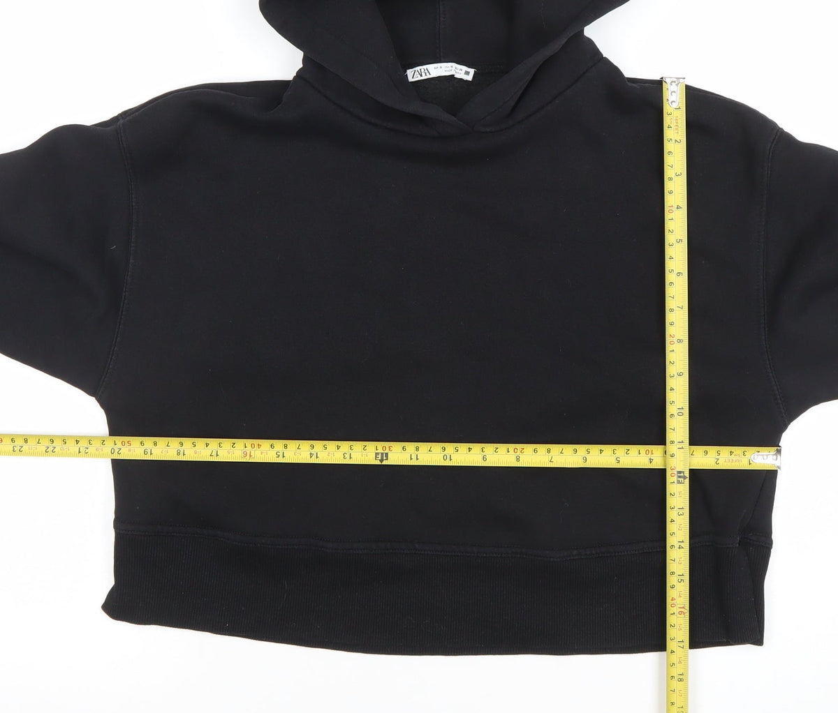 Womens UK Size S Zara Black Pullover Hoodie
