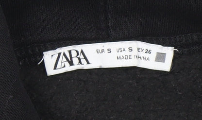 Womens UK Size S Zara Black Pullover Hoodie