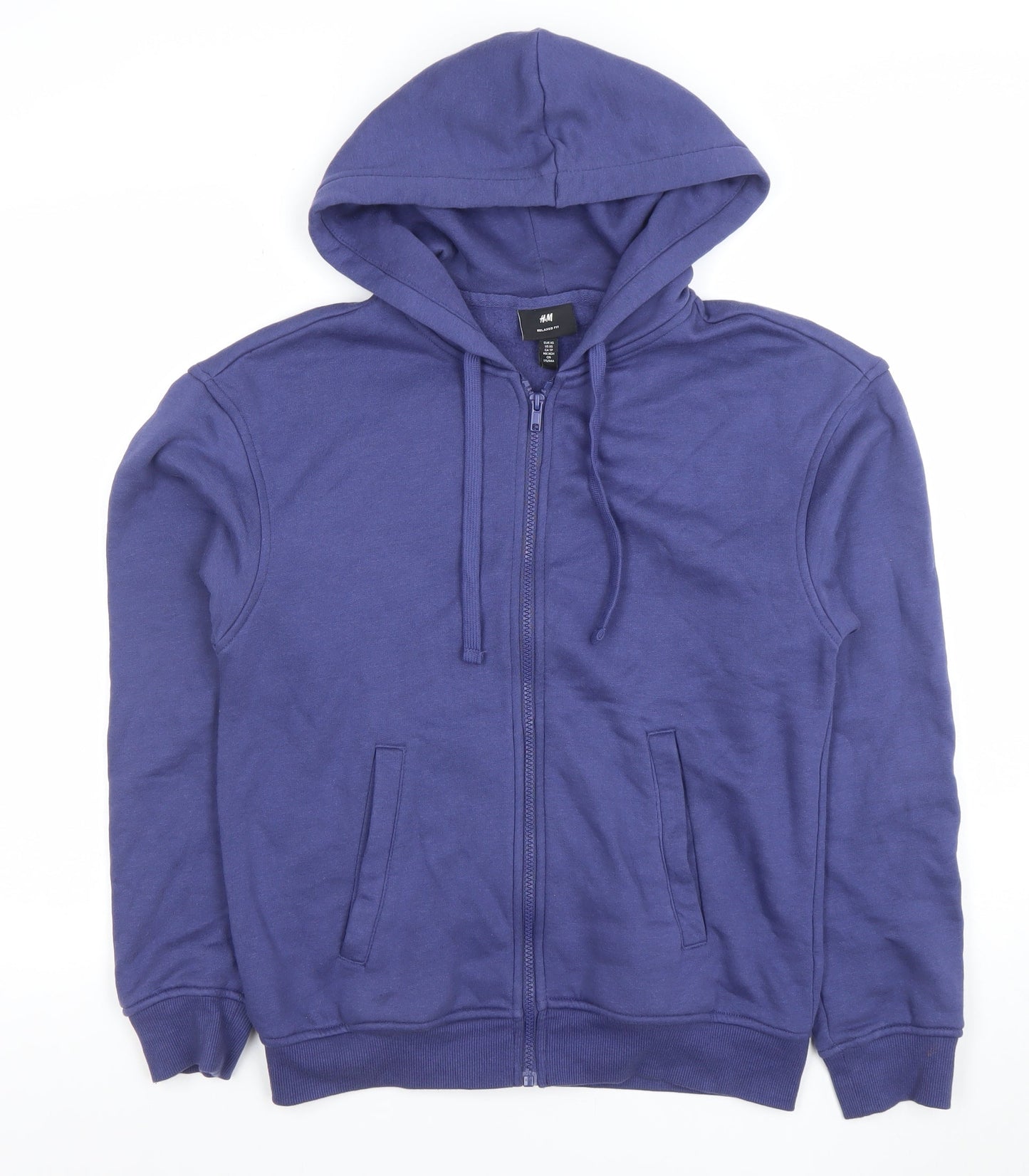 Mens UK Size XS H&M Blue Full Zip Hoodie