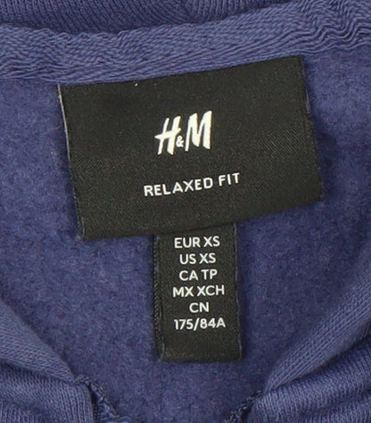 Mens UK Size XS H&M Blue Full Zip Hoodie