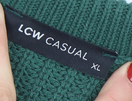 Womens UK Size XL LCW Casual Green Pullover Jumper