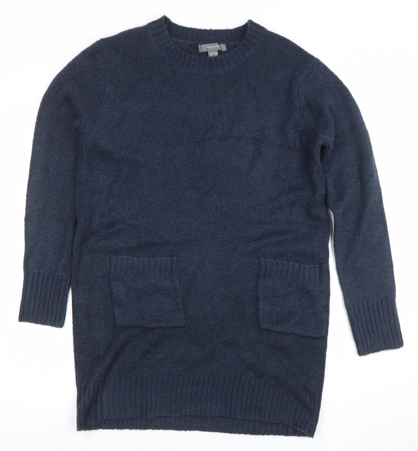 Womens UK Size XS Primark Blue Tunic Jumper