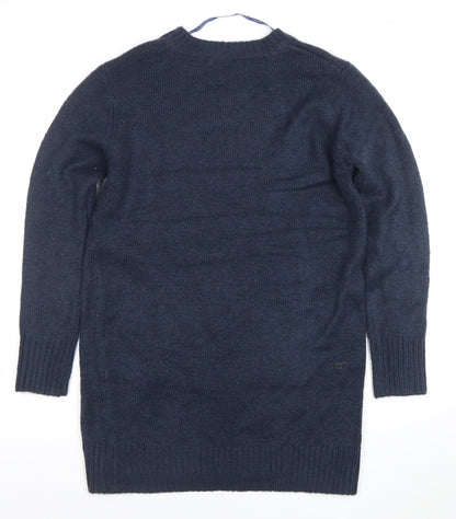 Womens UK Size XS Primark Blue Tunic Jumper