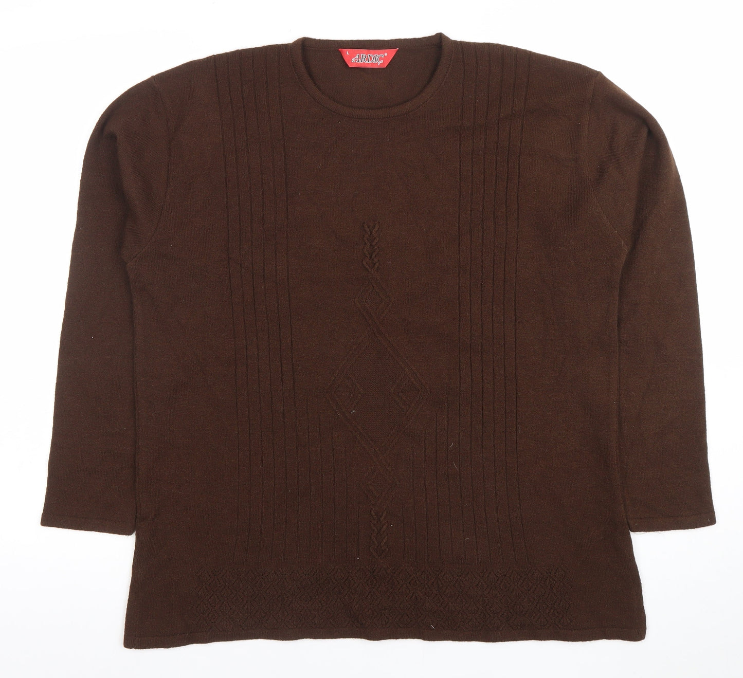 Womens UK Size L Ardic Brown Pullover Jumper