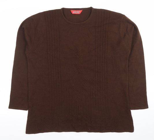 Womens UK Size L Ardic Brown Pullover Jumper