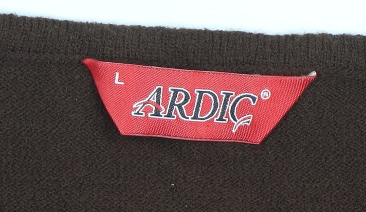 Womens UK Size L Ardic Brown Pullover Jumper