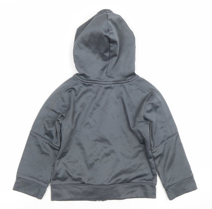 Boys UK Size 2-3 Years Under armour Grey Full Zip Hoodie