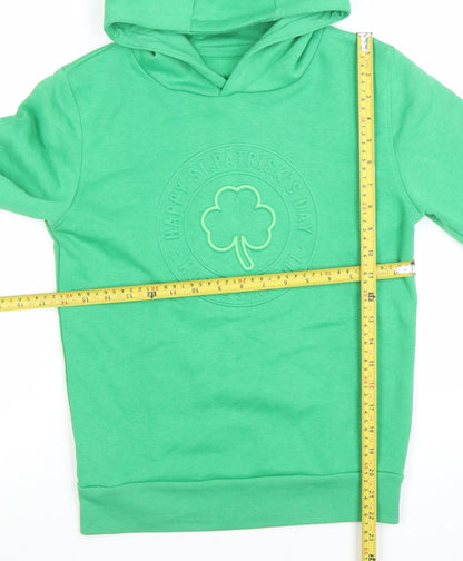 Boys UK Size 10-11 Years Dunnes Stores Green Pullover Hoodie