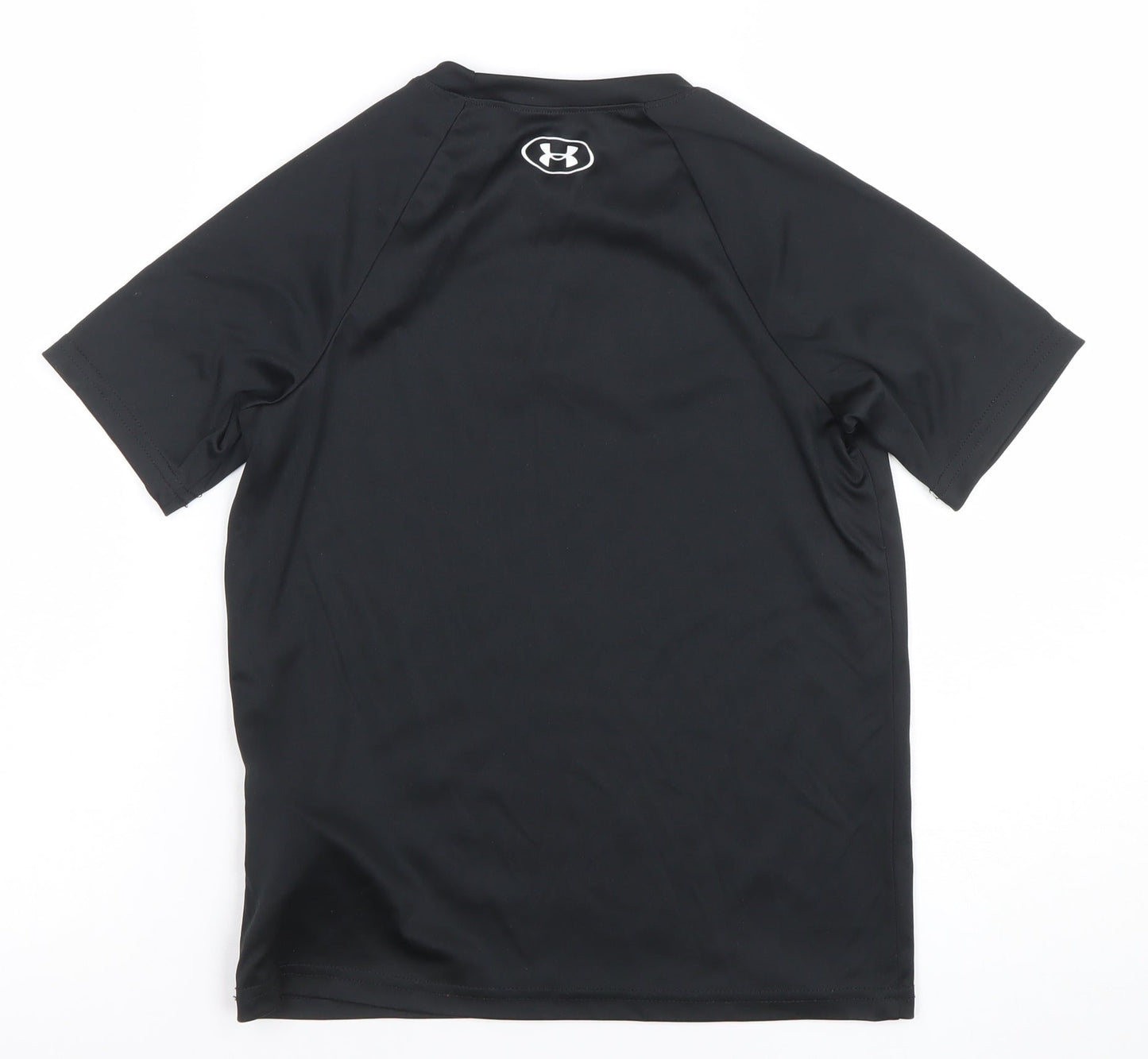 Under Armour Boys Black Graphic Logo Loose Fit Short Sleeve T-Shirt Size M