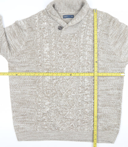 Mens UK Size 2XL Easy Beige Pullover Jumper