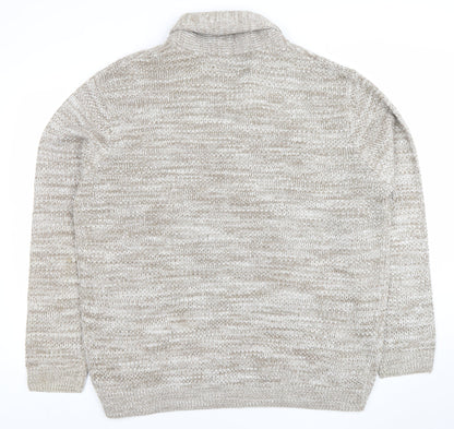 Mens UK Size 2XL Easy Beige Pullover Jumper
