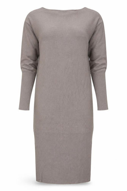 Front view of Atmosphere Women’s Brown Jumper Dress, size UK 8, Knit Long Sleeve