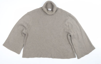 Womens UK Size L H&M Beige Pullover Jumper