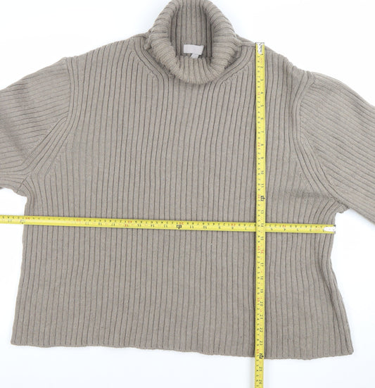 Womens UK Size L H&M Beige Pullover Jumper