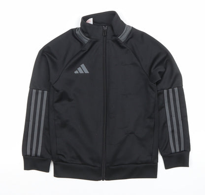 Boys UK Size 7-8 Years adidas Black Full Zip Hoodie